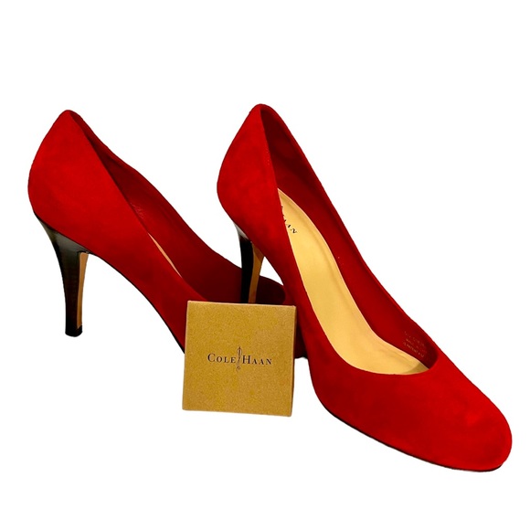 Cole Haan Nike air red suede pumps, size 9 - Picture 2 of 12